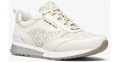 witte michael kors sneakers allie trainer|Allie Stride Leather Trainer .